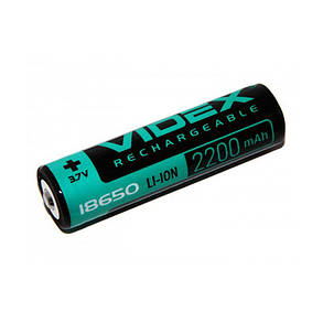 Акумулятор Videx 18650 2200mAh Li-ion 3.7V з захистом, фото 2