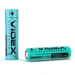 Акумулятор Videx 18650 2800mAh Li-ion 3.7V, фото 1