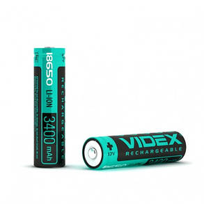 Акумулятор Videx 18650 3400mAh Li-Ion 3.7V з захистом, фото 4
