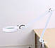 Збільшувальна Лампа-лупа настільна на струбцині LED 5D лампа для манікюру косметолога з кріпленням до столу, фото 2