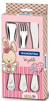 Набір столових приборів Tramontina BABY Le Petit pink X3 предмета