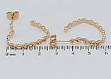 Сережки Xuping QQMM Позолота 18K пусети "Сердечки", фото 3