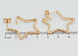 Сережки Xuping QQMM Позолота 18K пусети "Зірки", фото 3