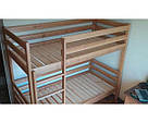 Двоярусне ліжко "Ажур" із натурального дерева, фото 3