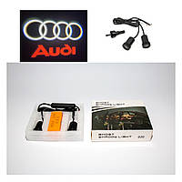 Логотип подсветка двери Ауди Lazer door logo light Audi