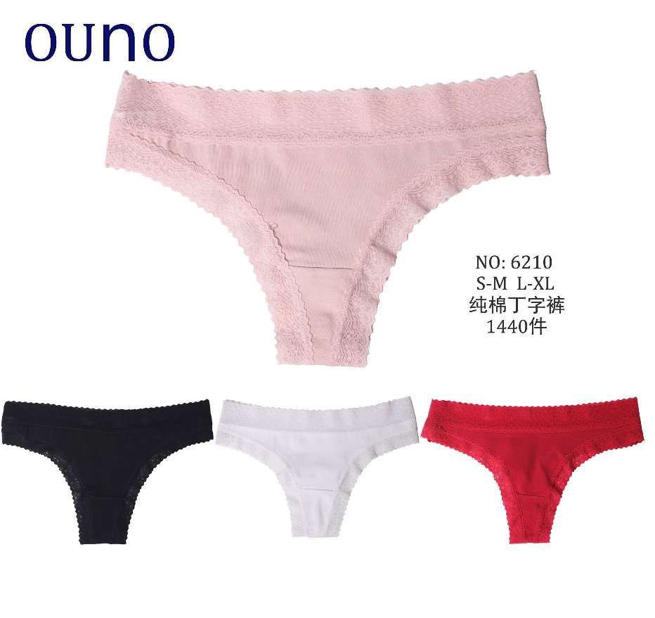 Трусики тонги з мереживим поясом OUNO