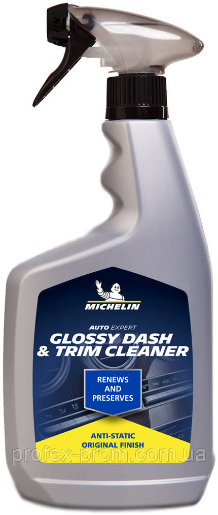 Очисник приладової та декоративних панелів Michelin Glossy Dash and Trim Cleaner, 650мл (W31388) (шт.)
