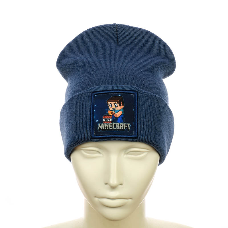 Шапка з нашивкою "Minecraft" джинсовий