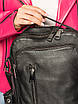 Шкіряний рюкзак чорний VK з натуральної (Арт. RK802), фото 5