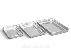 Лоток медичний металевий прямокутний ЛМПу