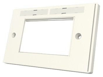 Рамка Euromod 86х172х10мм, 2G, 4M, з елементами для маркування, біла, MOLEX