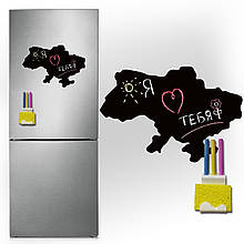 Магнітно-грифельна (крейдяна) дошка на холодильник для записів і малювання крейдою Україна розмір 27х40 см