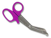 Ножницы медицинские GIMA по Lister с пластиковыми ручками для разрезания повязок, длина 19 см, Италия фіолетовий