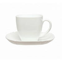Сервиз чайный LUMINARC CARINE WHITE (CARINE CUP+LOTUSIA SAUCER), 12 предметов