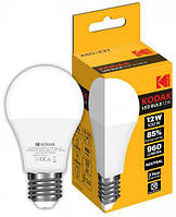 LED лампочка Kodak A60 E27 12W 220V Нейтр.Біл. 4100K Мат. н/Дим.