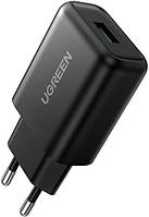 Мережевий зарядний пристрій UGREEN CD122 18W USB QC 3.0 Charger (Чорний)