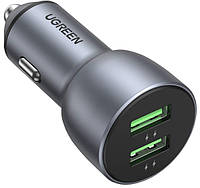 Автомобильное зарядное устройство UGREEN CD213 36W 2xUSB QC 3.0 3A Car Charger (Темно-синий))