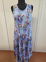 Сплата жінок без рукав, довга, Ламбада, штапель, SAIMEIQI (розмір 5XL)