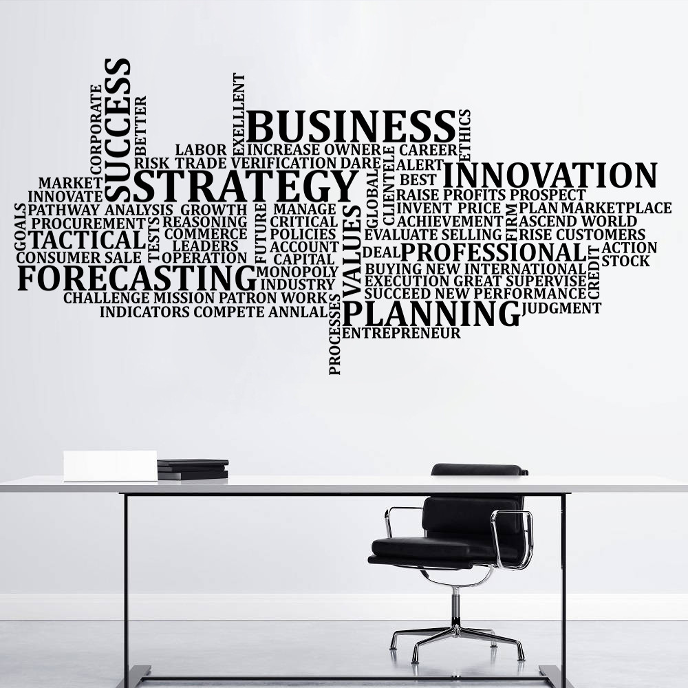 Інтер’єрна наклейка на стіну BUSINESS Oracal розмір 200х96см