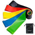 Набір резинок для фітнесу 5шт,з чохлом / Фітнес резинки для спорту / Еспандери, фото 6