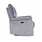 Сіре крісло реклайнер з функцією масажу Neptun M Velvet з оксамитової тканини з підігрівом у вітальню, фото 2