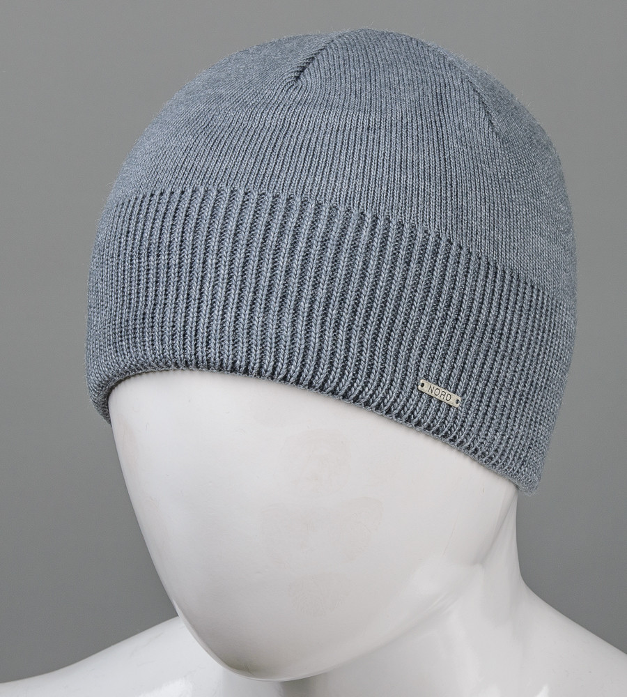 Шапка чоловіча на флісі (181015), Графіт, фото 1