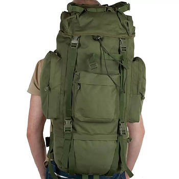 Рюкзак армійський з підсумками на 70 л A21 65х16х35 см / Тактичний рюкзак / Сумка туристична