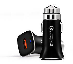 Автомобільний зарядний пристрій XoKo CQC-100 1 USB, Qualcom 3.0, 3.1 A Black