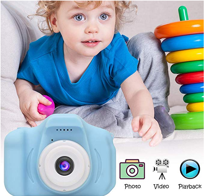 Цифровой детский фотоаппарат камера с играми ХоКо KVR-001 голубой (3 Мп) (от 2 до 4 лет) - фото 6 - id-p1657988454