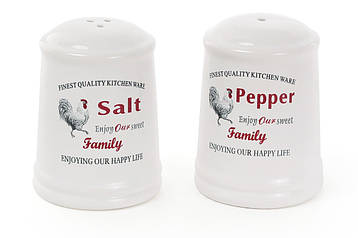 Керамічний набір для спецій Тоскана, 12*5,5*7,5 см, колір - білий