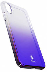 Чехол Baseus Simple Series for iPhone X (GC01) Transparent Blue