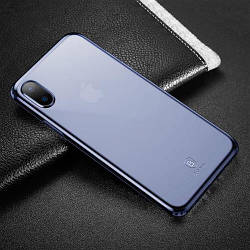 Чехол Baseus Bumper for iPhone X (C03) Transparent Blue