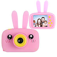 Цифровой детский фотоаппарат ХоКо KVR-010 Зайка с ушками Розовый (20 Мп) (от 3 до 10 лет)