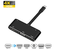 Переходник USB-C to HDMI/VGA/AUDIO/USB3.0 Adapter с PD зарядкой