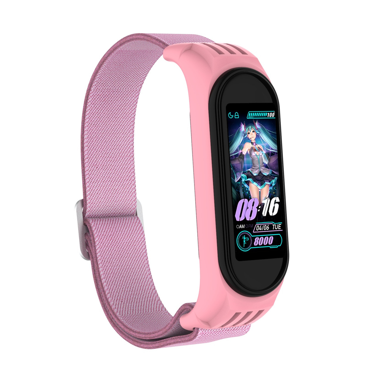 Ремешок XOKO Нейлон для Xiaomi Mi Smart Band 4/5/6 Pink