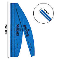 Пилочка (баф) дуга для маникюра Дизайнер 180мм*12мм Синий 180/240 грит