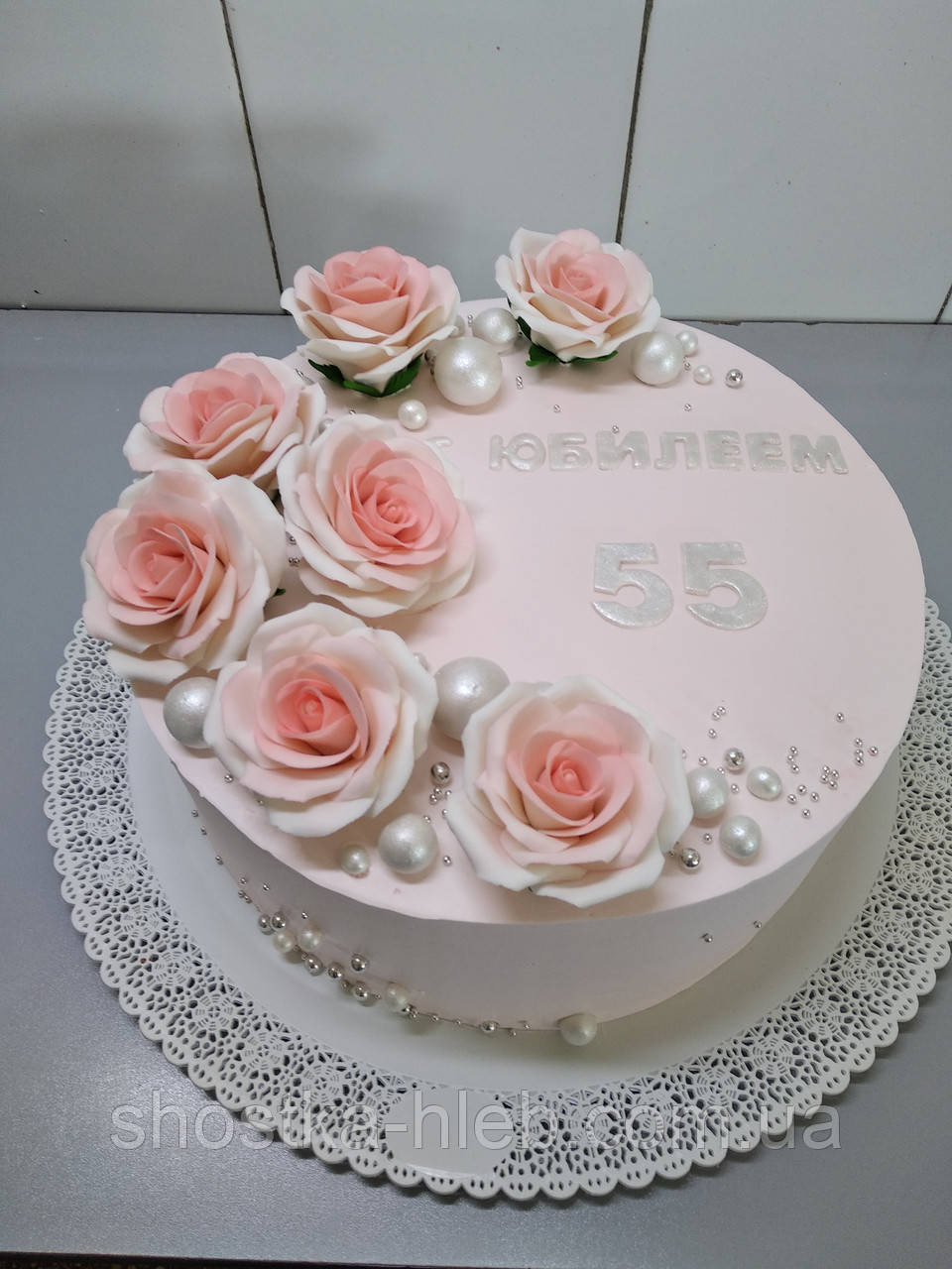 Торт с юбилеем 55