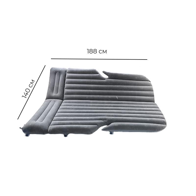 Матрас автомобильный надувной в машину флокированный в багажник Lesko SUV-X1 Gray 188*140*12 см GL-55 - фото 2 - id-p1658002508