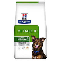 Диетический сухой корм Prescription Diet Canine Metabolic лечебный для собак с ожирением Хиллс 12 кг с курицей
