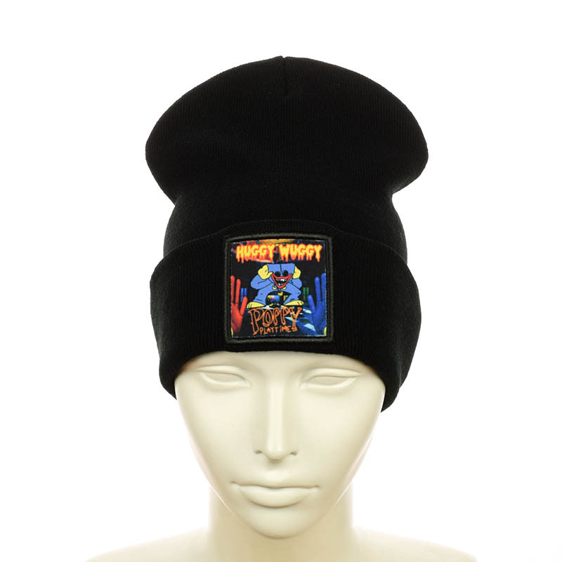 Шапка з нашивкою  "Huggy Wuggy"  чорний