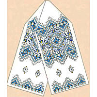 Заготівка під вишивку бісером рушник Синій Орнамент