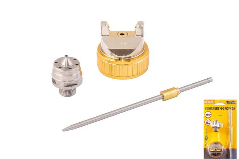 Комплект форсунок до hvlp ø1.8мм Mastertool 81-8688
