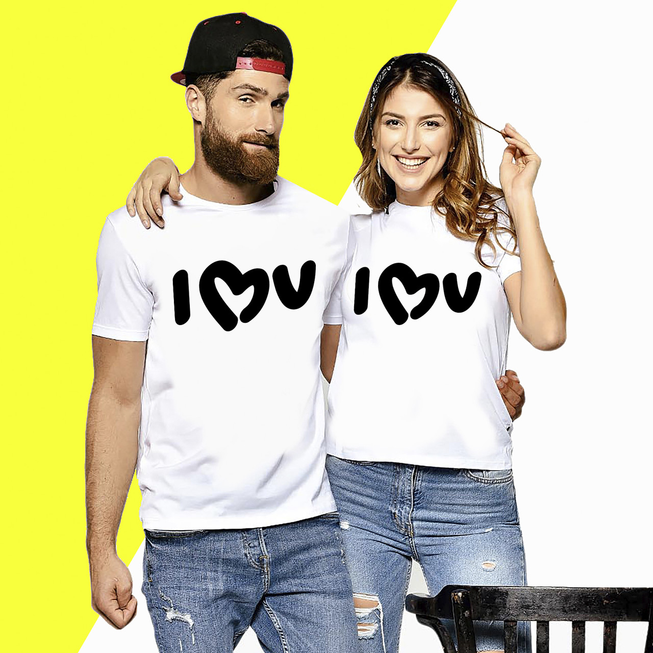Парні футболки з принтом "I Love You (Напис)" Push IT
