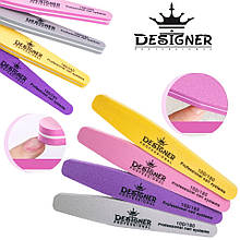 Двостороння пилка-баф Дизайнер 100/180 гріт Професіонал для обробки нігтів. 18 см (Ромб).