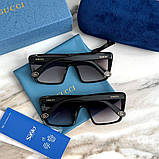 Жіночі сонцезахисні окуляри-маска (11070) blue mirror, фото 7