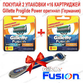 Gillette Fusion Proglide Power 16 шт. + верстат для гоління Fusion оригінал, Німеччина