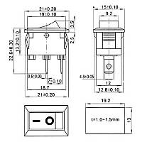 KCD1-101 переключатель 6A 250V 2pin белый