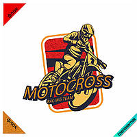 Термоаплікація MOTOCROSS, мотоцикліст у шоломі