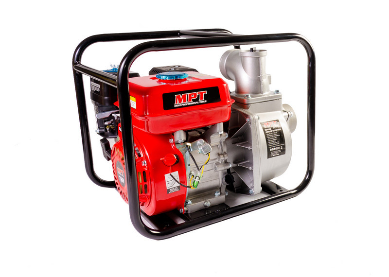 Мотопомпа бензинова 4-тактна MPT 5200 Вт/7 к.с. 212 см³ вхід/вихід 80мм 60 м³/год MGWP80 |Мотопомпа бензиновая 4-хтактная MPT 5200, фото 1