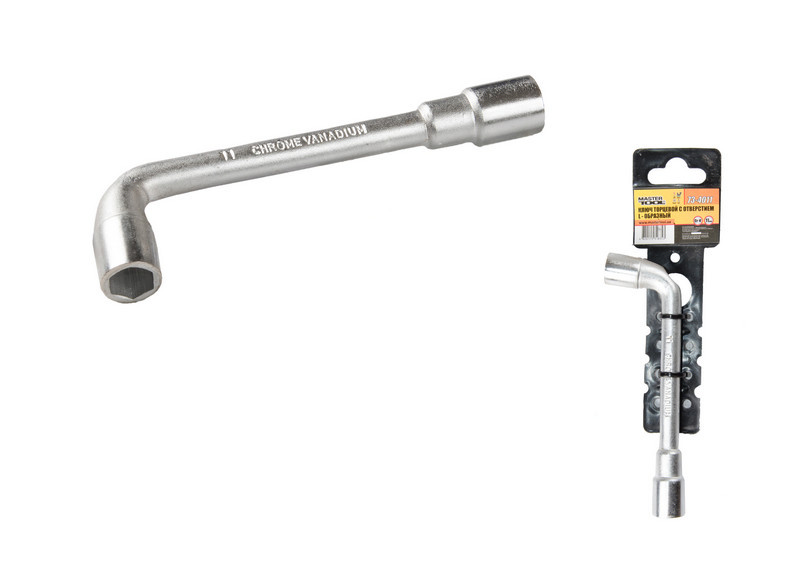 Ключ торцевий з отвором l-подібний 11мм crv Mastertool 73-4011